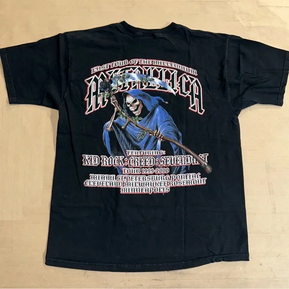 Vintage Metallica Last Tour of the Millennium T-shirt XL Kid Rock Sevendust